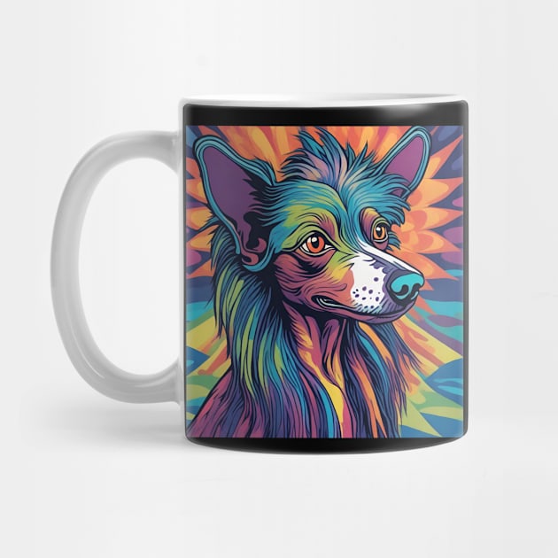 Psychedelic Chinese Crested by tocksickart